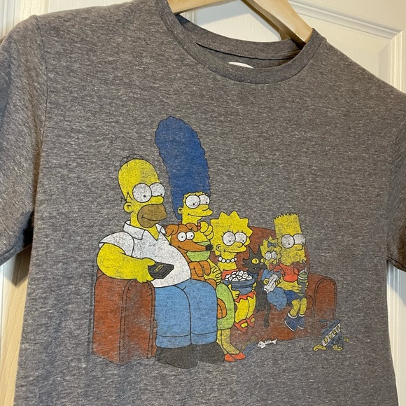 Old Navy Simpsons heather gray tee sz S - Picture 2 of 6